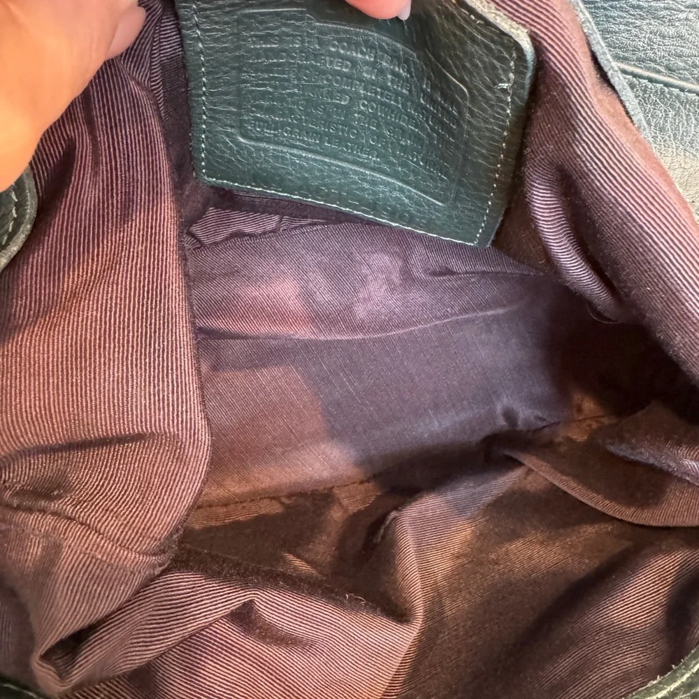Vintage Coach ‎ 4900 Sonoma Flap GREEN Leather Saddle Bag